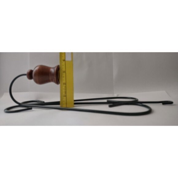 Heart Shaped Sconces (lot of 2) set Green Metal & Wood Candle Holder wall decor - Picture 8 of 9